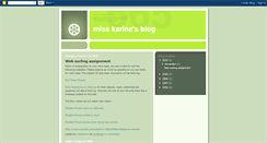 Desktop Screenshot of misskarinesblog.blogspot.com