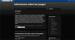 Desktop Screenshot of informacionsobrelosjuegos.blogspot.com