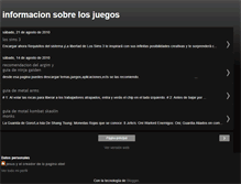 Tablet Screenshot of informacionsobrelosjuegos.blogspot.com