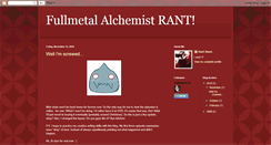 Desktop Screenshot of fullmetalalchemistrant.blogspot.com