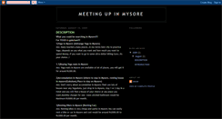 Desktop Screenshot of meetingupinmysore.blogspot.com