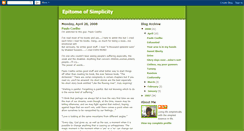 Desktop Screenshot of epitomeofsimplicity.blogspot.com