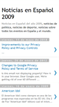 Mobile Screenshot of noticias-en-espanol-2009.blogspot.com