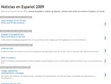 Tablet Screenshot of noticias-en-espanol-2009.blogspot.com