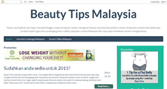 Desktop Screenshot of beautytipsmalaysia.blogspot.com