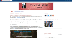 Desktop Screenshot of criminalintentmusings.blogspot.com