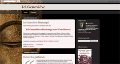 Desktop Screenshot of icigenevieve.blogspot.com