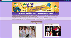 Desktop Screenshot of festadomaracujadearaquari.blogspot.com