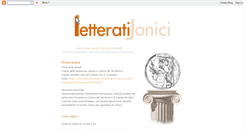 Desktop Screenshot of letteratijonici.blogspot.com