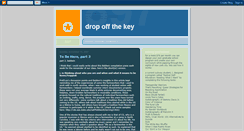 Desktop Screenshot of dropoffthekey.blogspot.com