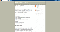 Desktop Screenshot of bodybuildingcorner.blogspot.com