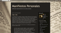 Desktop Screenshot of manifiestospersonales.blogspot.com