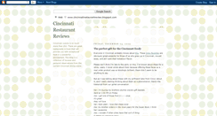 Desktop Screenshot of cincinnatirestaurantreview.blogspot.com