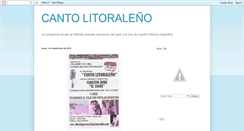 Desktop Screenshot of cantolitoraleno.blogspot.com