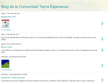 Tablet Screenshot of comunidadtierraesperanza.blogspot.com