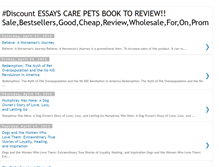 Tablet Screenshot of essayscarepetsbooktoreview.blogspot.com