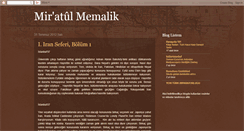 Desktop Screenshot of miratul-memalik.blogspot.com