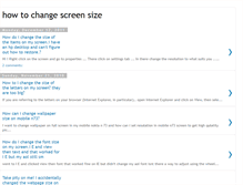 Tablet Screenshot of howtochangescreensize.blogspot.com