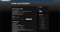 Desktop Screenshot of insidesecretbuilders.blogspot.com