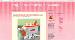 Desktop Screenshot of frugalhomemakingadventures.blogspot.com