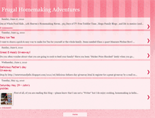 Tablet Screenshot of frugalhomemakingadventures.blogspot.com