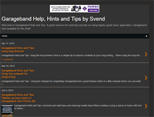 Tablet Screenshot of garageband-tips.blogspot.com