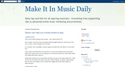 Desktop Screenshot of makeitinmusicdaily.blogspot.com