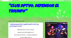 Desktop Screenshot of clubdefensoreltriunfo.blogspot.com