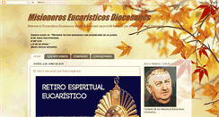 Desktop Screenshot of misioneroseucaristicosdiocesanos.blogspot.com