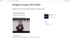 Desktop Screenshot of besthostgatorcoupon2015.blogspot.com