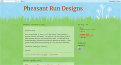 Desktop Screenshot of pheasantrundesigns.blogspot.com