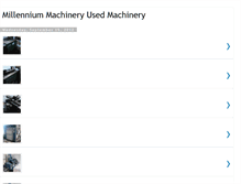 Tablet Screenshot of millenniunmachineryusedmachinery.blogspot.com