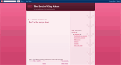 Desktop Screenshot of bestofclayaiken.blogspot.com