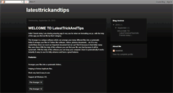 Desktop Screenshot of latesttrickandtips.blogspot.com