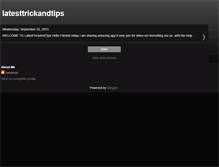 Tablet Screenshot of latesttrickandtips.blogspot.com