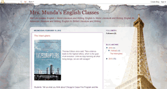 Desktop Screenshot of mrsmundasenglishclass.blogspot.com