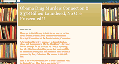 Desktop Screenshot of obamadrugmurdersconnection.blogspot.com