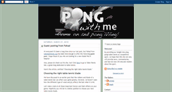 Desktop Screenshot of pongwithme.blogspot.com