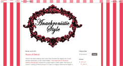 Desktop Screenshot of anachronisticstyle.blogspot.com