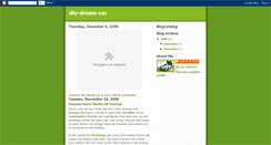Desktop Screenshot of diy-dream-car.blogspot.com