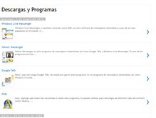 Tablet Screenshot of descargasyprogramas.blogspot.com