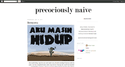 Desktop Screenshot of precociouslynaive.blogspot.com