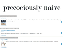 Tablet Screenshot of precociouslynaive.blogspot.com