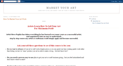 Desktop Screenshot of marketyourart.blogspot.com