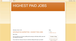 Desktop Screenshot of highestpaidjobs.blogspot.com