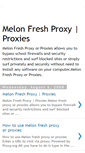 Mobile Screenshot of melonfreshproxy.blogspot.com