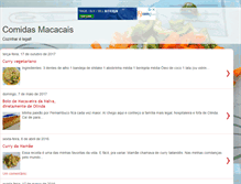 Tablet Screenshot of comidasmacacais.blogspot.com