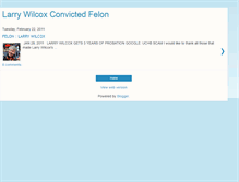 Tablet Screenshot of larry-wilcox-convicted-felon.blogspot.com