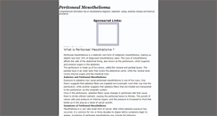 Desktop Screenshot of peritoneal-mesothelioma-usa.blogspot.com