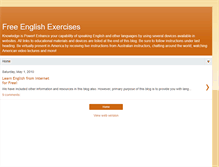 Tablet Screenshot of freeenglishexercises.blogspot.com